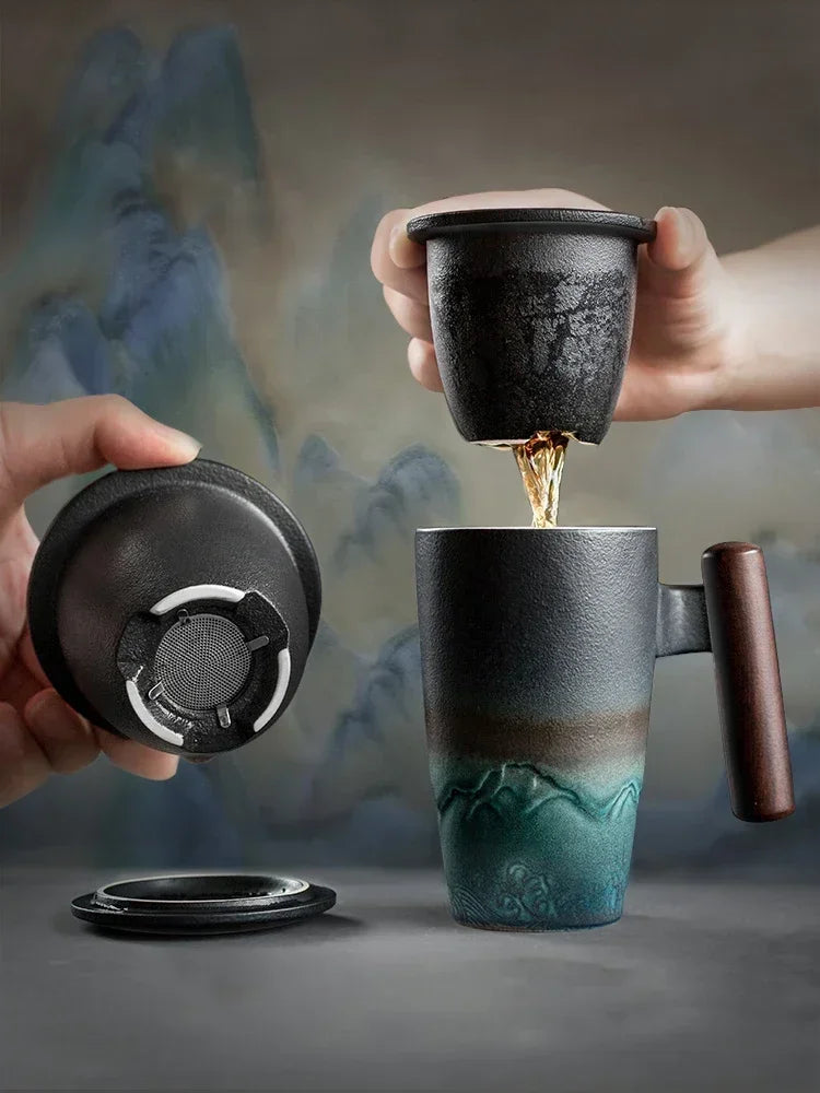 Tasses créative rétro en céramique